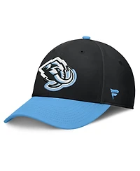 Fanatics Men's Black/Light Blue Utah Mammoth Flex Fit Hat