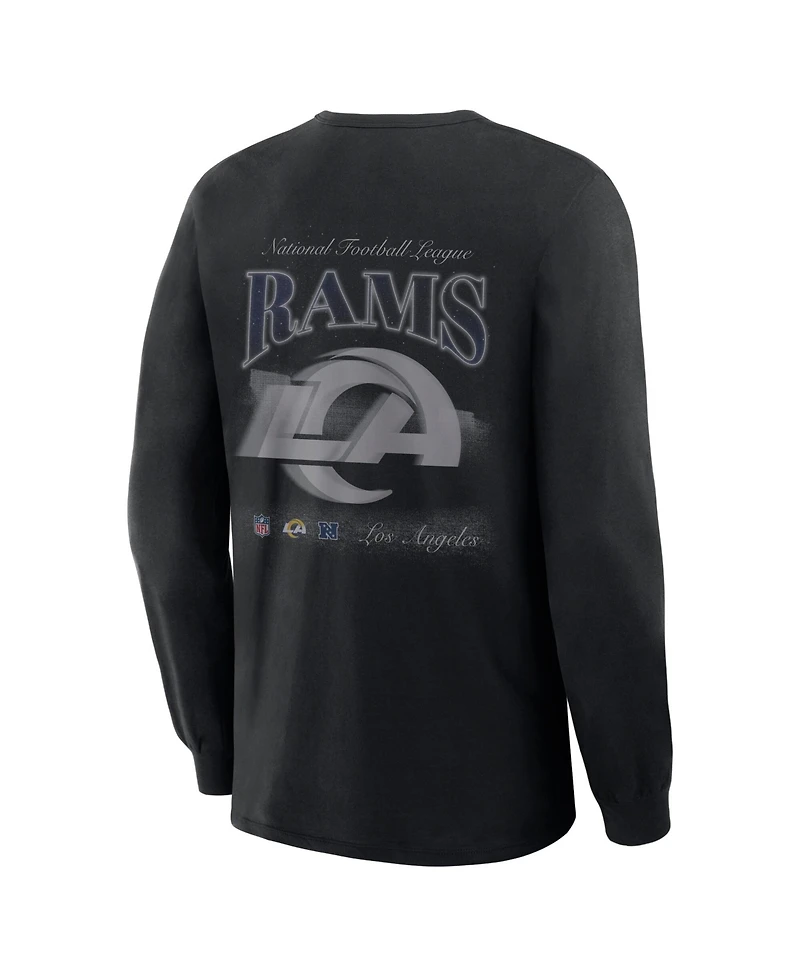 Fanatics Men's Black Los Angeles Rams Midnight Falls Long Sleeve T-Shirt