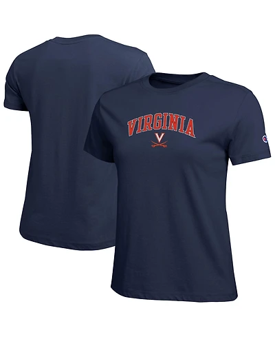 Champion Women's Navy Virginia Cavaliers Arched Over Logo T-Shirt