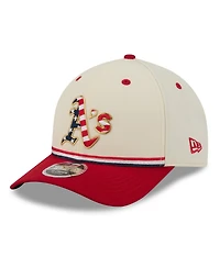 New Era Big Boys and Girls Cream/Red Athletics Usa 250 9FORTY M-Crown Adjustable Hat