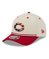 New Era Big Boys and Girls Cream/Red Cincinnati Reds Usa 250 9FORTY M-Crown Adjustable Hat