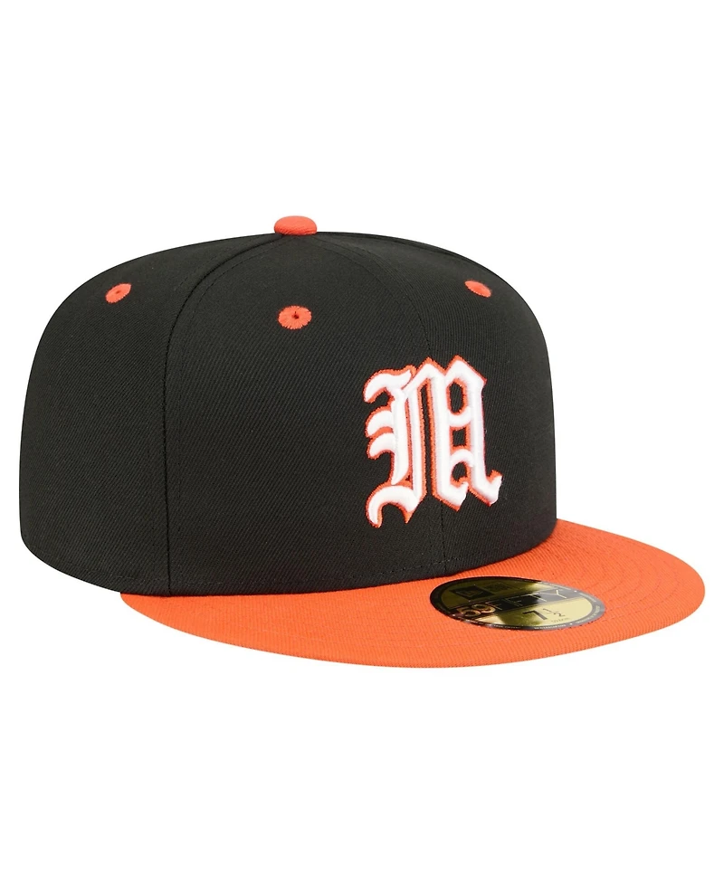 New Era Men's Black/Orange Miami Hurricanes On-Field Baseball Fitted Hat