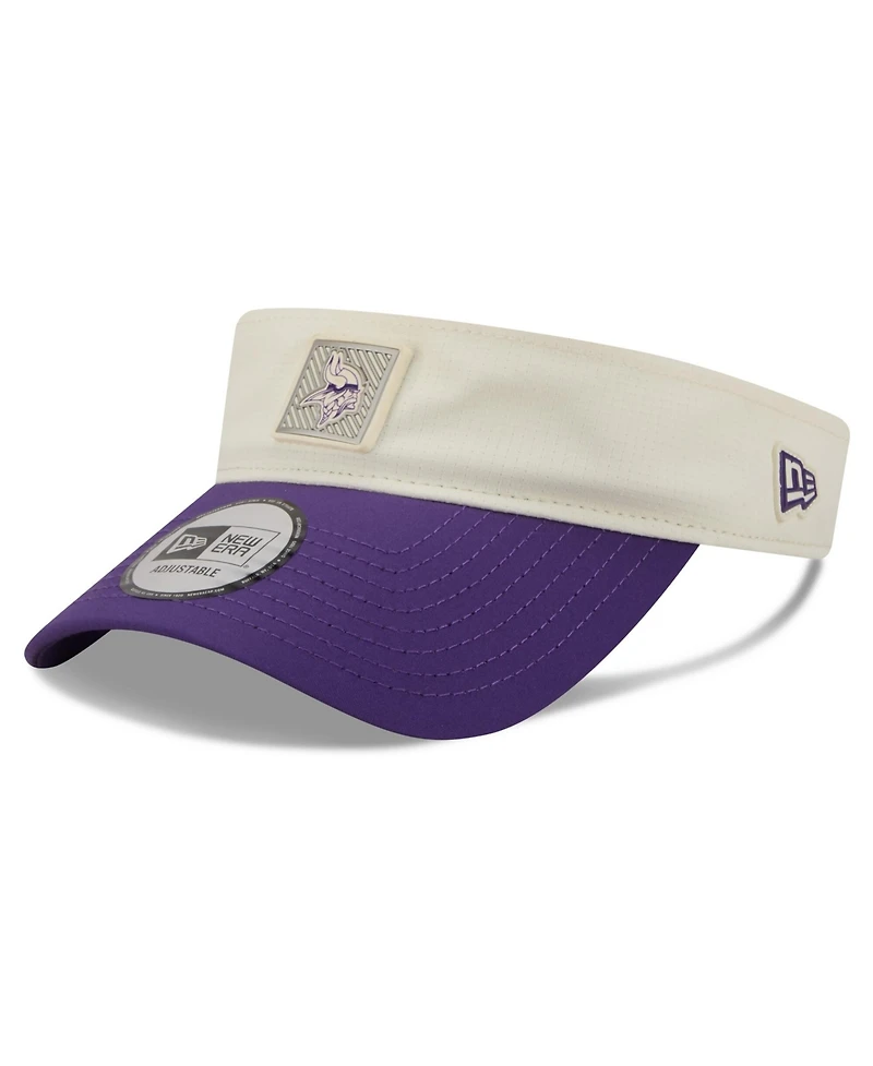New Era Men's Cream/Purple Minnesota Vikings 2026 Nfl Training Camp Adjustable Visor
