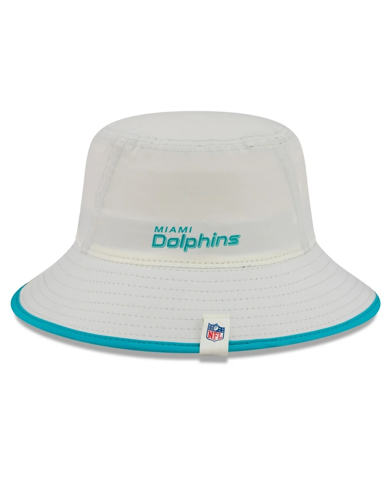 New Era Men's Cream Miami Dolphins 2026 Nfl Training Camp Sport Bucket Hat