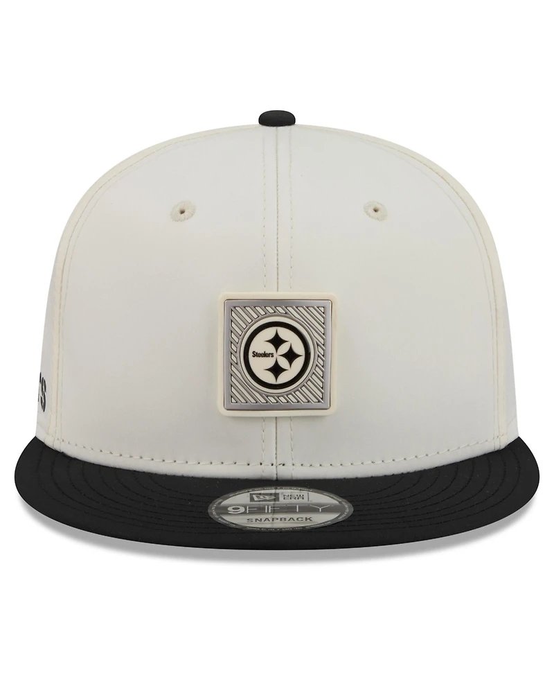 New Era Men's Cream/Black Pittsburgh Steelers 2026 Nfl Training Camp 9FIFTY Snapback Hat
