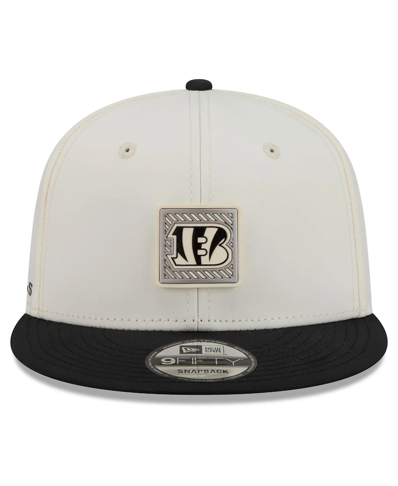 New Era Men's Cream/Black Cincinnati Bengals 2026 Nfl Training Camp 9FIFTY Snapback Hat