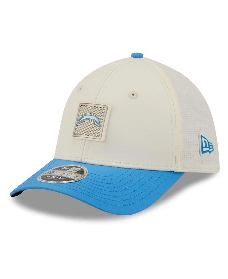 New Era Men's Cream/Powder Blue Los Angeles Chargers 2026 Nfl Training Camp 39THIRTY Flex Hat