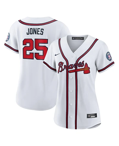 Nike Women's Andruw Jones White Atlanta Braves 2026 Baseball Hall of Fame Retired Player Replica Jersey