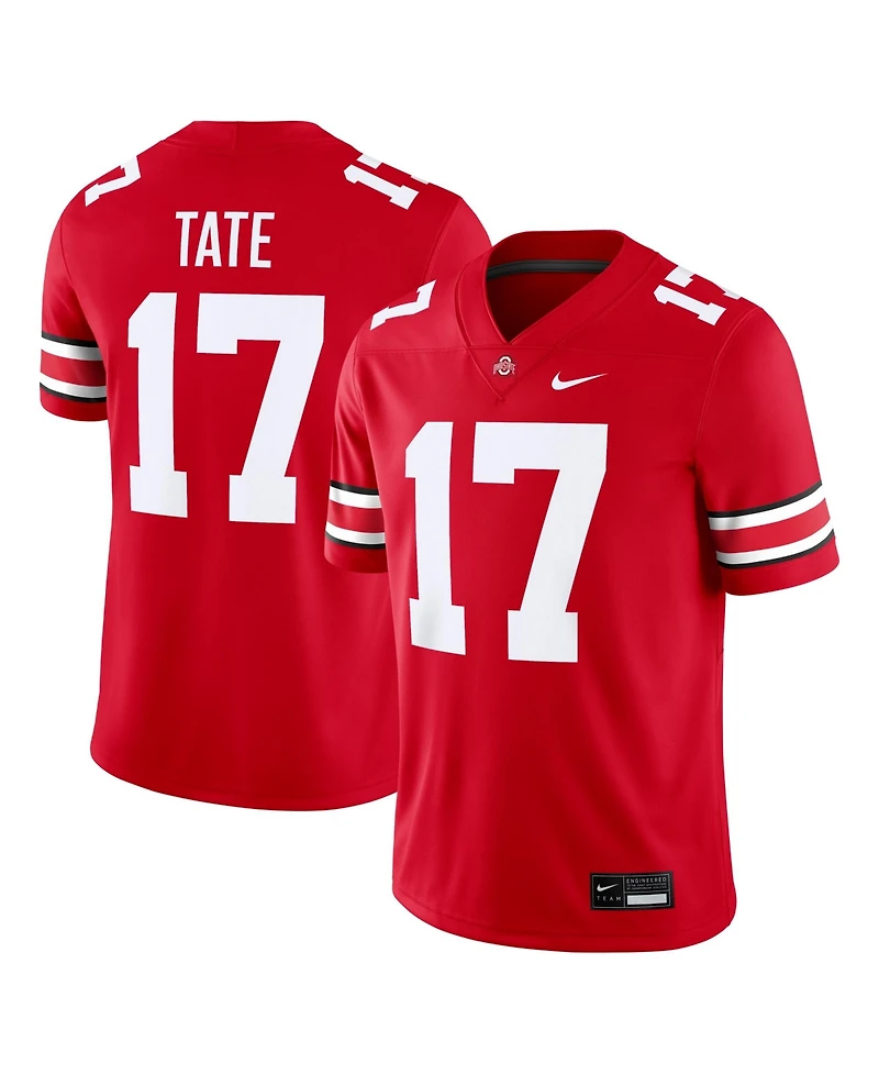 Nike Men's Carnell Tate Scarlet Ohio State Buckeyes Game Jersey