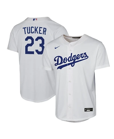 Nike Big Boys and Girls Kyle Tucker White Los Angeles Dodgers Home Replica Jersey