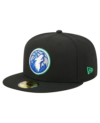 New Era Men's Black Minnesota Timberwolves 59FIFTY Fitted Hat