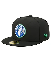 New Era Men's Black Minnesota Timberwolves 59FIFTY Fitted Hat