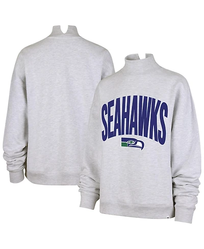 '47 Brand Women's Gray Seattle Seahawks Subtle Muse Mock Neck Sweatshirt