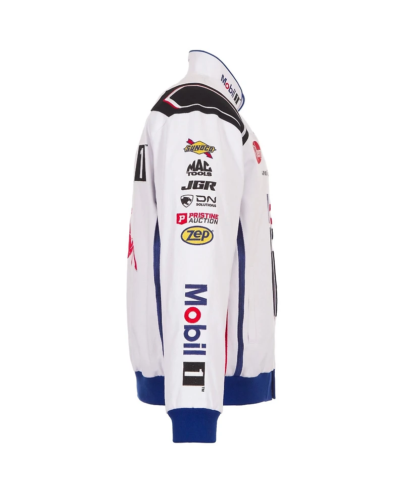 Jh Design Men's White Christopher Bell 2026 Mobil #1 Full-Snap Twill Racing Jacket