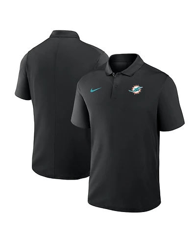Nike Men's Black Miami Dolphins Dri-fit Victory Polo Shirt