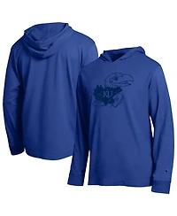 Champion Men's Royal Kansas Jayhawks Tonal All-Star Long Sleeve Hooded T-Shirt