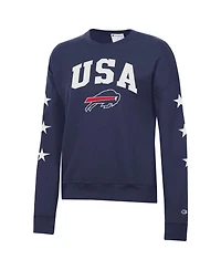 Champion Women's Navy Buffalo Bills Star Spangled Sweatshirt