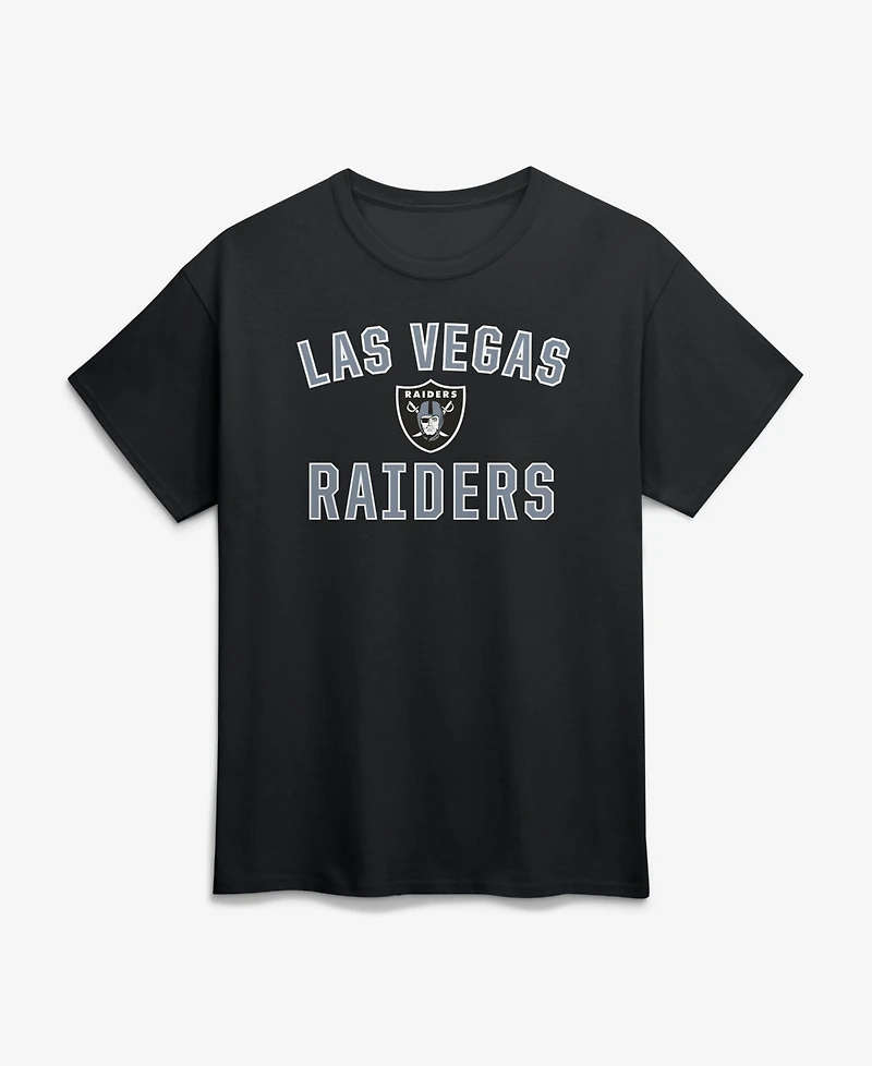 Logo Athletic Men's Black Las Vegas Raiders Cotton Victory Arch T-Shirt
