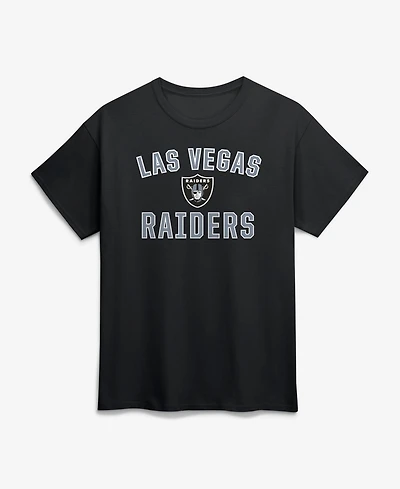 Logo Athletic Men's Black Las Vegas Raiders Cotton Victory Arch T-Shirt