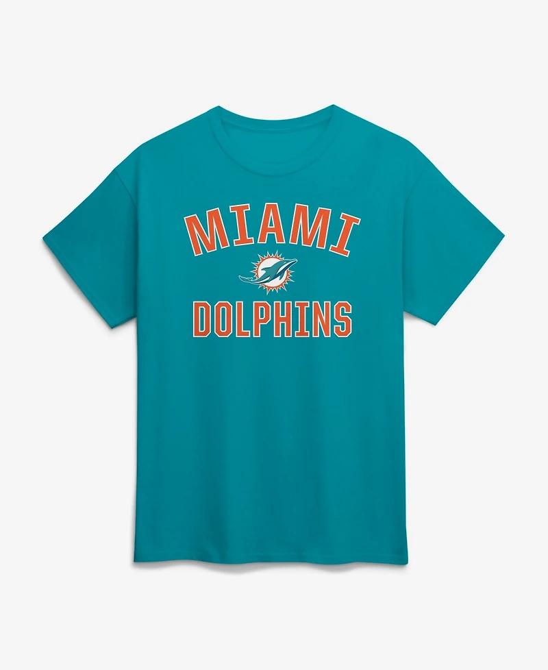 Logo Athletic Men's Aqua Miami Dolphins Cotton Victory Arch T-Shirt