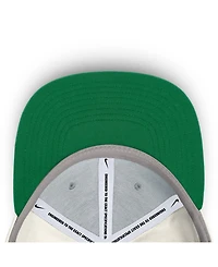 Nike Men's Cream/Green Athletics Cooperstown Pro Dri-fit Snapback Hat