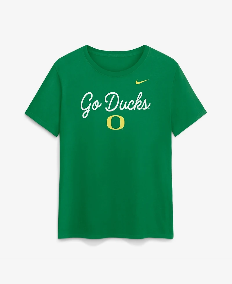 Nike Women's Green Oregon Ducks Script Mantra Logo T-Shirt