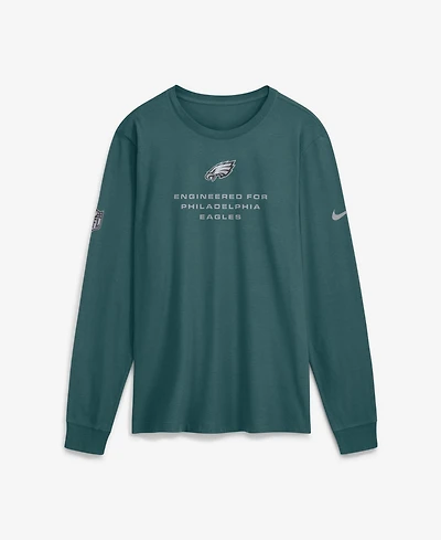 Nike Men's Midnight Green Philadelphia Eagles Sideline Bold Arch Star Dri-fit Long Sleeve T-Shirt