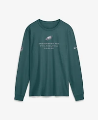 Nike Men's Midnight Green Philadelphia Eagles Sideline Bold Arch Star Dri-fit Long Sleeve T-Shirt