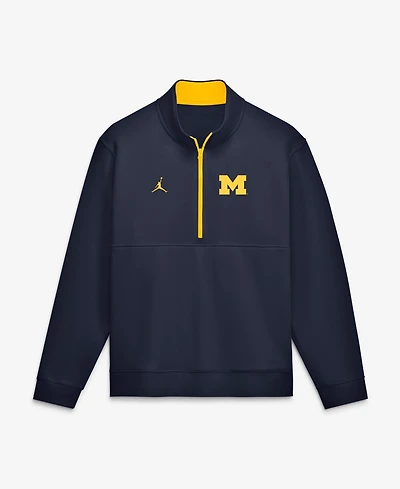 Jordan Men's Navy Michigan Wolverines Primetime Club Fleece Half-Zip Pullover Sweatshirt