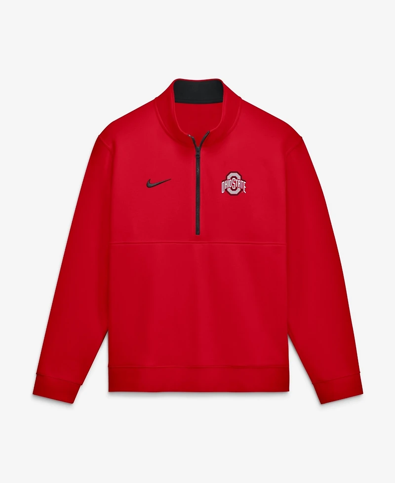 Nike Men's Scarlet Ohio State Buckeyes Primetime Club Fleece Half-Zip Pullover Sweatshirt
