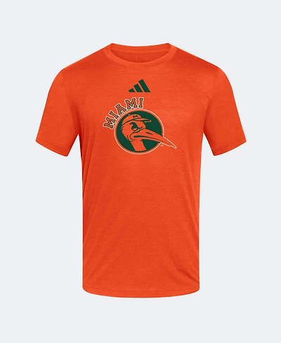 Adidas Men's Orange Miami Hurricanes Vault Blend T-Shirt