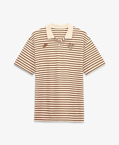 Nike Men's Natural/Texas Orange Texas Longhorns Striped Primary Logo Dri-fit Polo Shirt