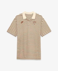 Nike Men's Natural/Texas Orange Texas Longhorns Striped Primary Logo Dri-fit Polo Shirt