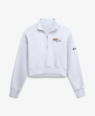 Nike Women's Denver Broncos Oversized Phoenix Fleece Quarter-Zip Sweatshirt