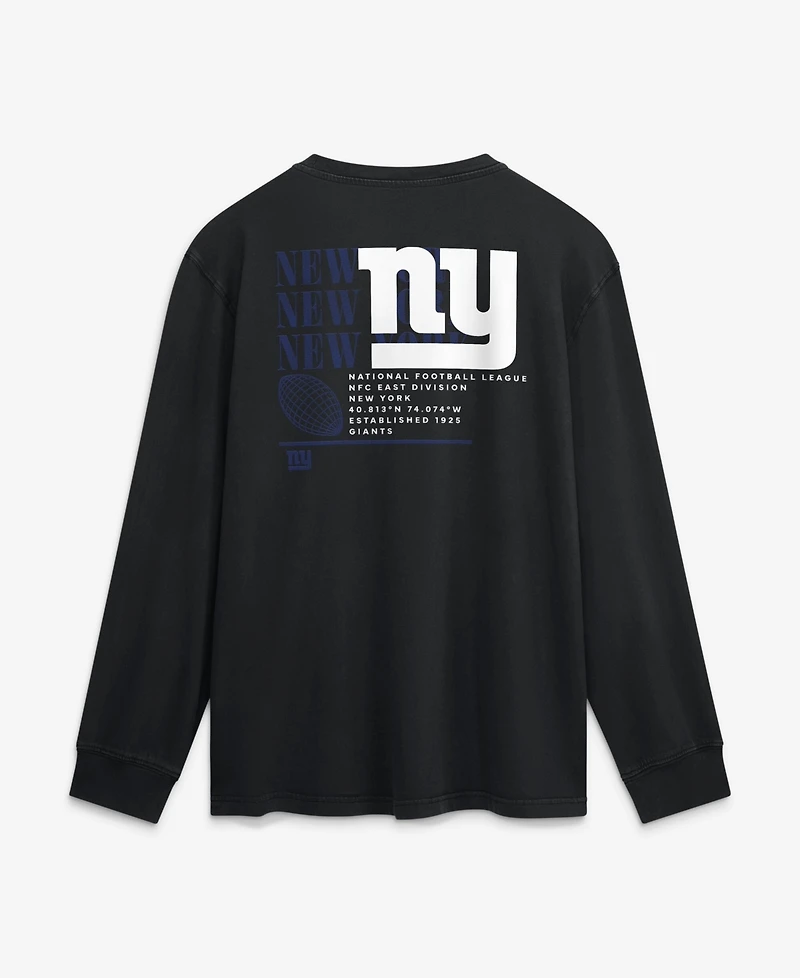 Fanatics Men's Black New York Giants Relaxed Fullback Drive Long Sleeve Fashion T-Shirt