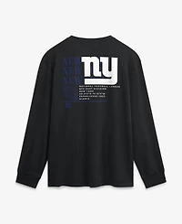 Fanatics Men's Black New York Giants Relaxed Fullback Drive Long Sleeve Fashion T-Shirt