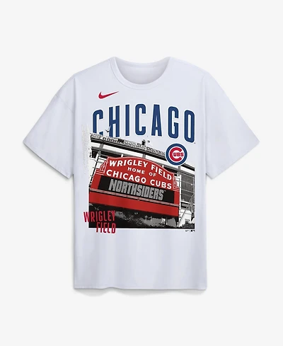 Nike Men's White Chicago Cubs Wrigley Field Local Max90 T-Shirt