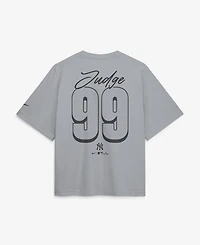 Nike Women's Aaron Judge Gray New York Yankees Premium Essentials Boxy Name & Number T-Shirt