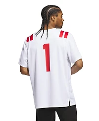 Adidas Men's #1 White Nebraska Huskers Away Premier Football Jersey