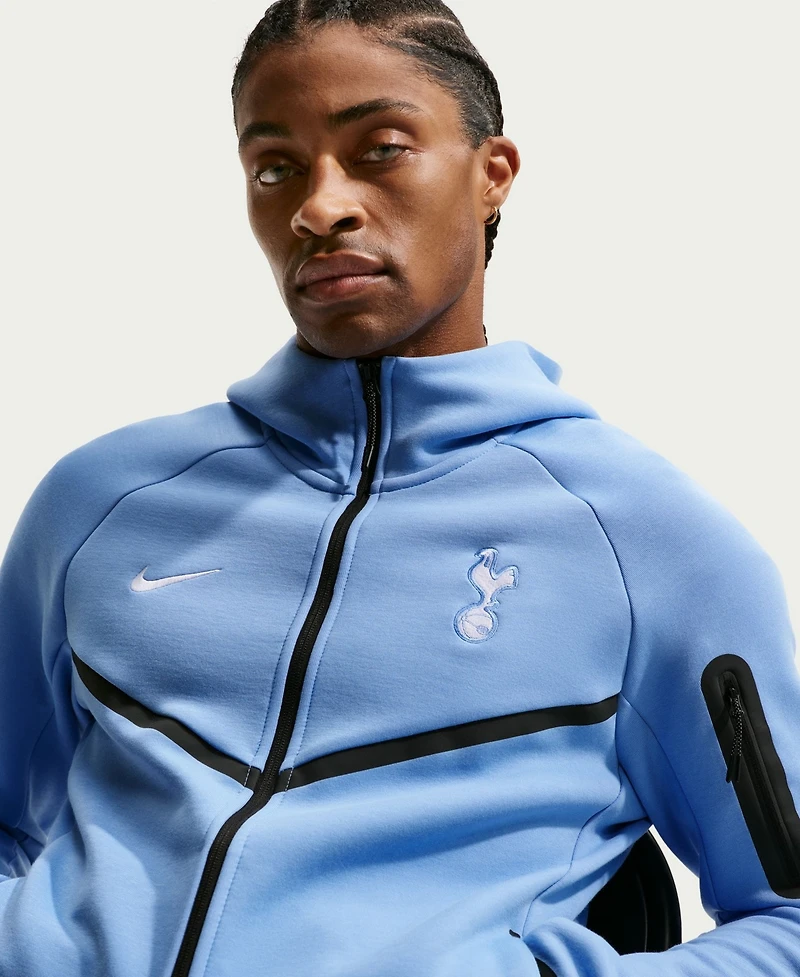 Nike Men's Blue Tottenham Hotspur Tech Fleece Windrunner Raglan Full-Zip Hoodie