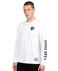 Starter Men's 2-Pack Black/White Las Vegas Raiders Short Sleeve Long Combo Pack T-Shirt