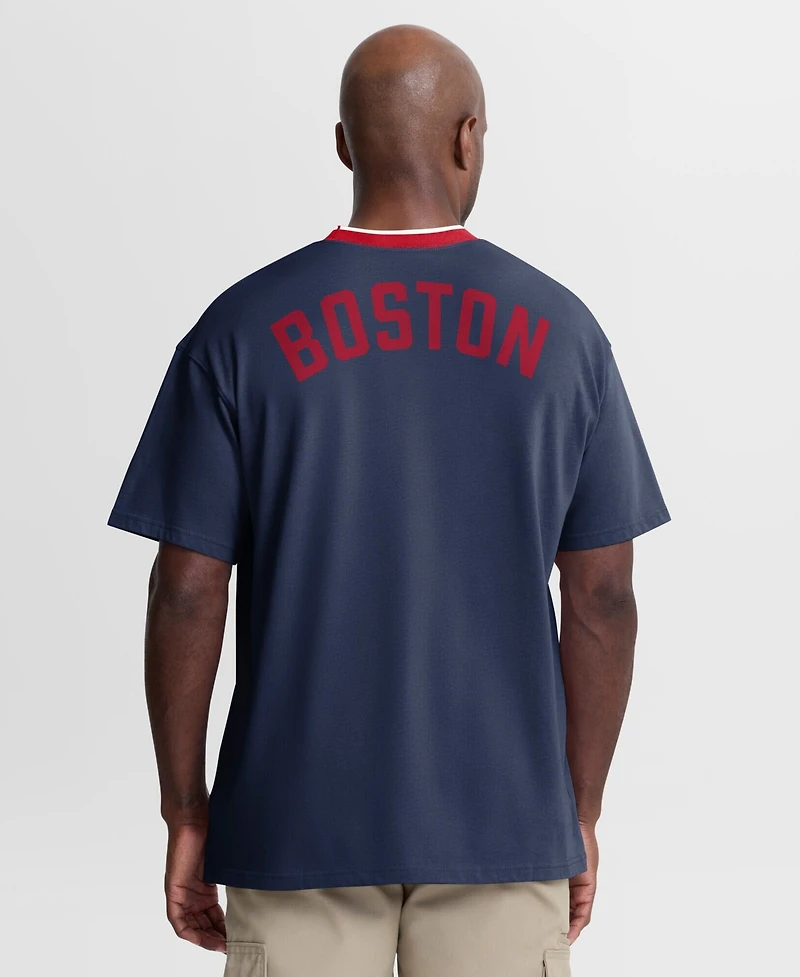 Nike Men's Navy Boston Red Sox Cooperstown Collection Ringer T-Shirt