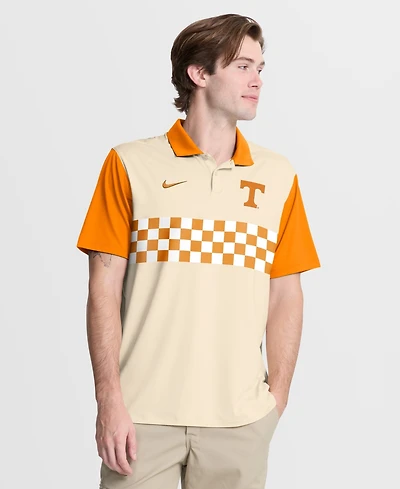 Nike Men's Natural/Tennessee Orange Tennessee Volunteers Vapor Primary Logo Dri-fit Polo Shirt