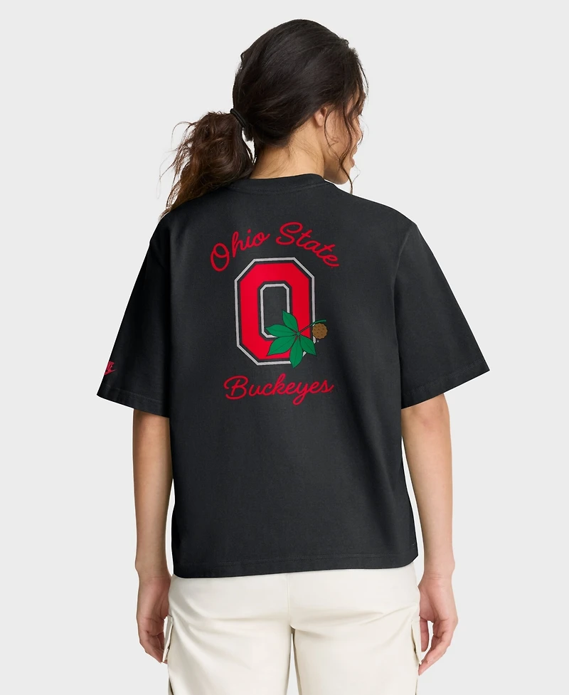 Nike Women's Black Ohio State Buckeyes Legacy Pocket Boxy T-Shirt