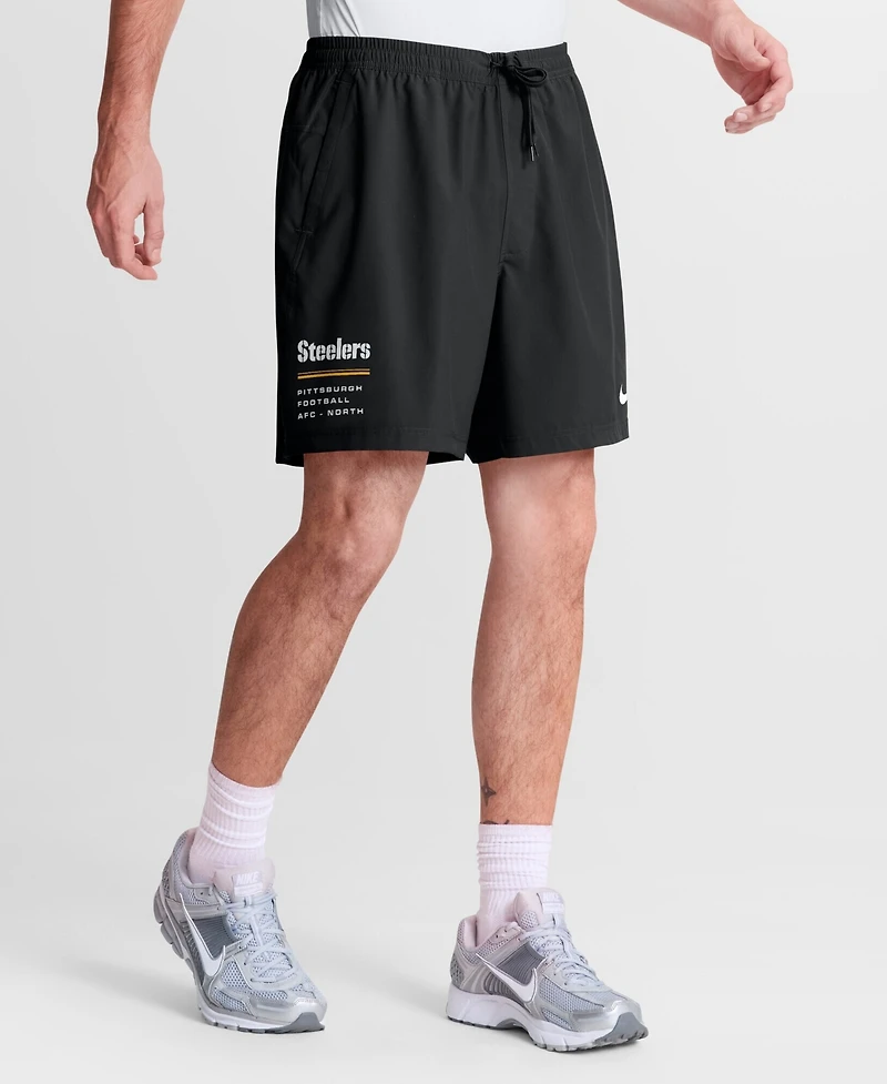 Nike Men's Black Pittsburgh Steelers Form Dri-fit Shorts