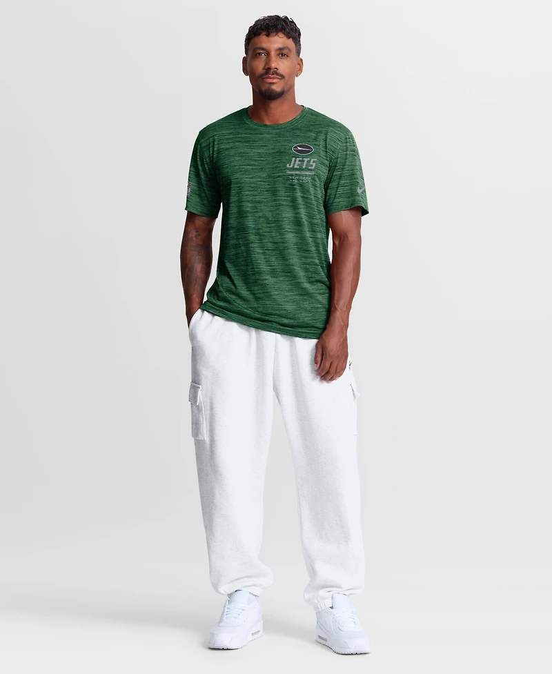 Nike Men's Green New York Jets Sideline Double Covered Dri-fit Velocity T-Shirt