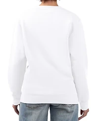 G-iii 4Her by Carl Banks Women's White San Francisco 49ers Roses Fleece Tri-Blend Pullover Sweatshirt