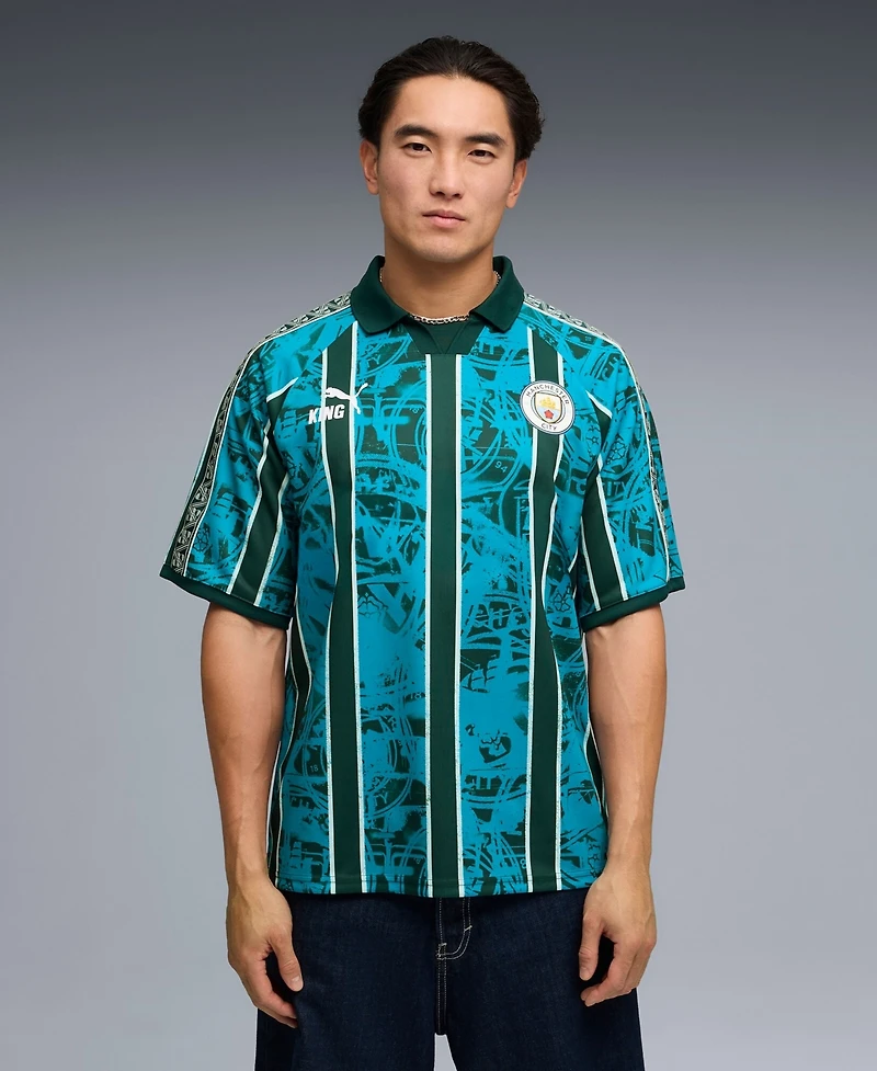 Puma Men's Turquoise Manchester City King Retro Fashion Jersey