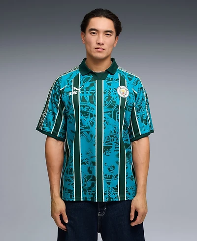 Puma Men's Turquoise Manchester City King Retro Fashion Jersey