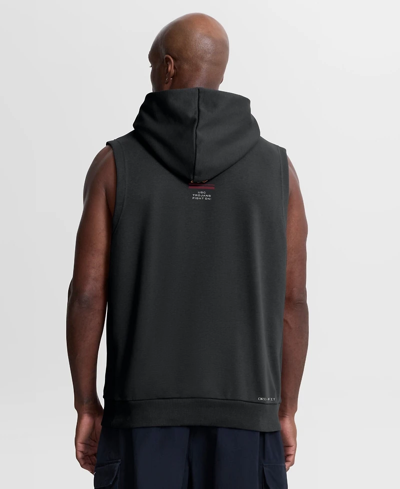 Nike Men's Black Usc Trojans 2026 Sideline Sleeveless Dri-fit Hoodie